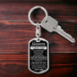 Daughter "Never Forget" Keychain Chain From Dad