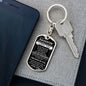 Daughter "Never Forget" Keychain Chain From Dad