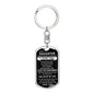 Daughter "Never Forget" Keychain Chain From Dad