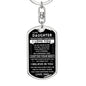 Daughter "Never Forget" Keychain Chain From Dad