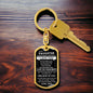 Daughter "Never Forget" Keychain Chain From Dad