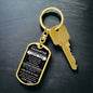 Daughter "Never Forget" Keychain Chain From Dad