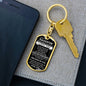 Daughter "Never Forget" Keychain Chain From Dad