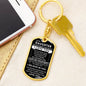 Daughter "Never Forget" Keychain Chain From Dad