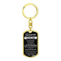 Daughter "Never Forget" Keychain Chain From Dad