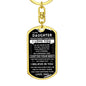 Daughter "Never Forget" Keychain Chain From Dad