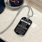 Nephew "Never Forget" Dog Tag - Military Ball Chain From Aunt