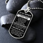 Nephew "Never Forget" Dog Tag - Military Ball Chain From Aunt