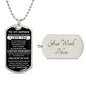 Nephew "Never Forget" Dog Tag - Military Ball Chain From Aunt