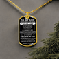 My Son "Never Forget" Dog Tag - Military Ball Chain From Mom