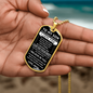 My Son "Never Forget" Dog Tag - Military Ball Chain From Mom