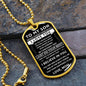 My Son "Never Forget" Dog Tag - Military Ball Chain From Mom