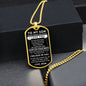 My Son "Never Forget" Dog Tag - Military Ball Chain From Mom