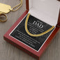 Dad - The Best Father - Cuban Link Chain