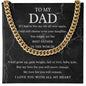 Dad - The Best Father - Cuban Link Chain