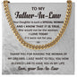 Father-In-Law - Blessed - Cuban Link Chain From Son-In-Law