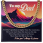 Dad - Father's Goodness - Cuban Link Chain