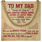 Dad - Bravest Person - Cuban Link Chain