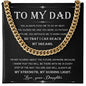Dad - My Guiding Light - Cuban Link Chain From Daughter
