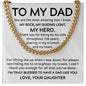 Dad - My Hero - Cuban Link Chain From Daughter