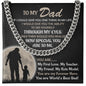 Dad - World's Best Dad - Cuban Link Chain From Son