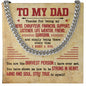 Dad - Bravest Person - Cuban Link Chain