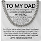 Dad - My Hero - Cuban Link Chain From Daughter