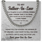 Father-In-Law - Blessed - Cuban Link Chain From Son-In-Law