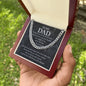 Dad - The Best Father - Cuban Link Chain