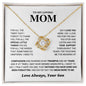 Mom "You Mean More" Knot Necklace Gift From Son