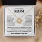 Mom "You Mean More" Knot Necklace Gift From Son