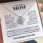 Mom "You Mean More" Knot Necklace Gift From Son
