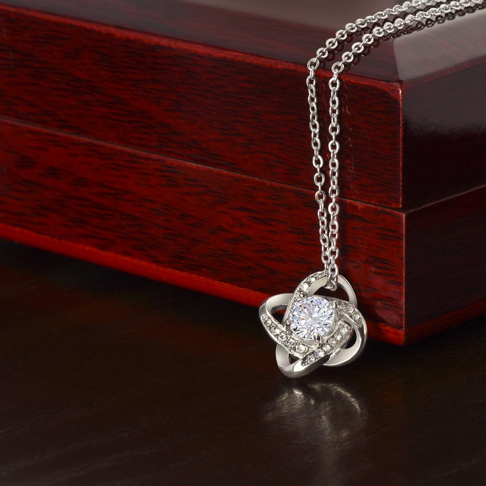Bonus Daughter - "Family Forever" Love Knot Necklace Gift Set