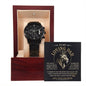 Dad - Always Be My King - Black Chronograph Watch