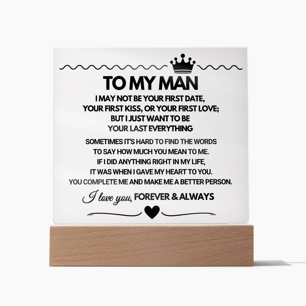 To My Man - Acrylic Square