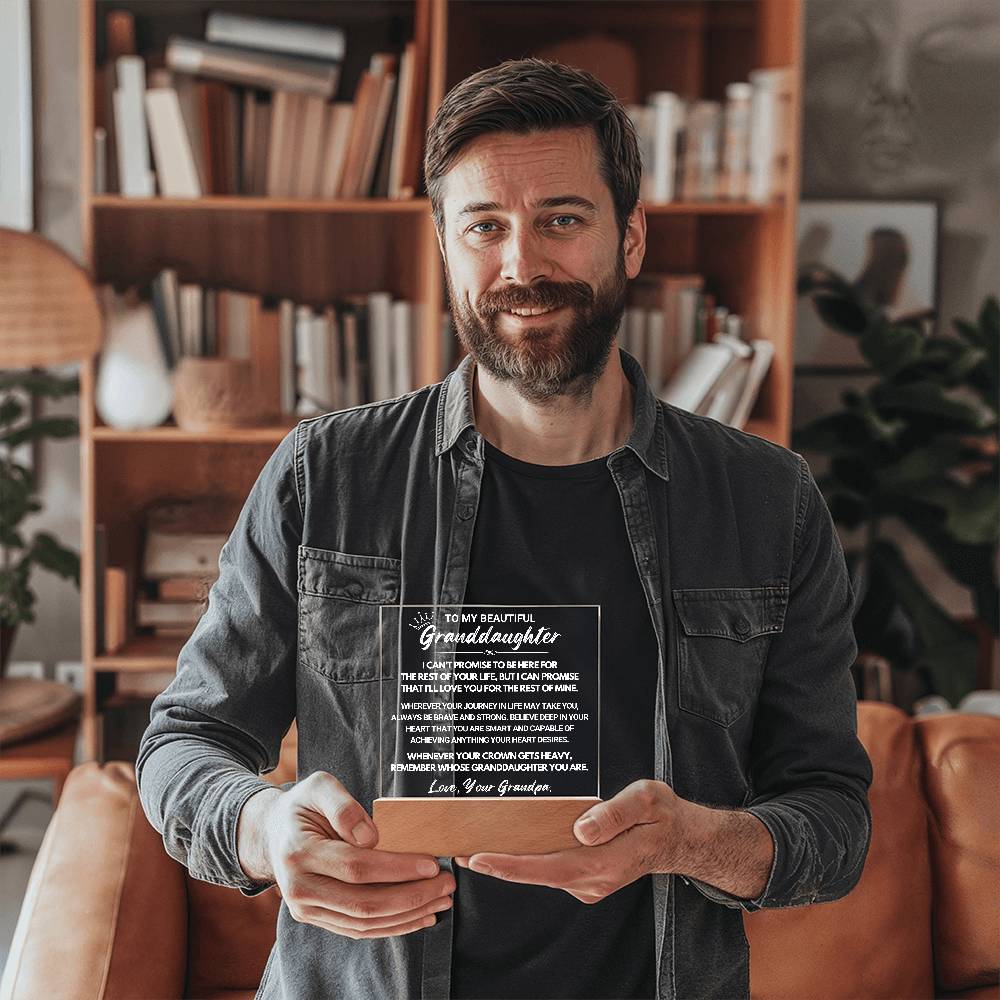 Granddaughter Gift "My Promise" Acrylic Plaque