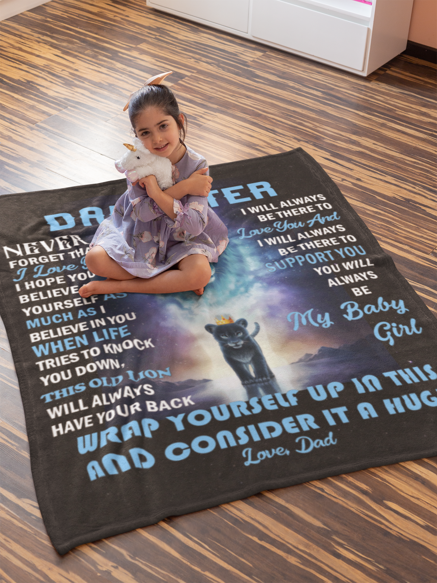 Daughter - Always Be There - Blanket From Dad