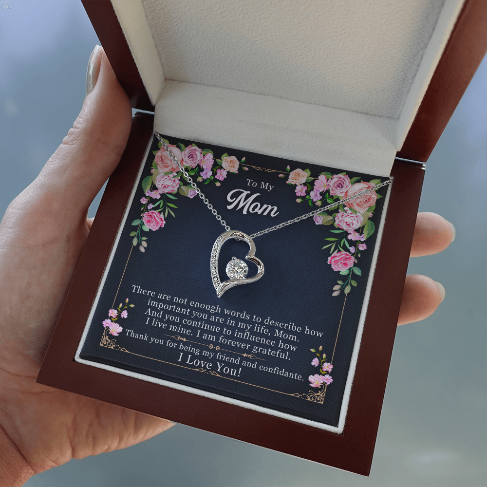 Mom - Forever Grateful - Forever Love Necklace