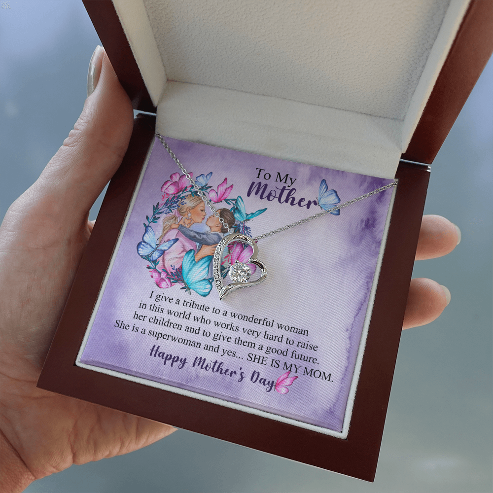 Mom - She is My Mom - Forever Love Necklace