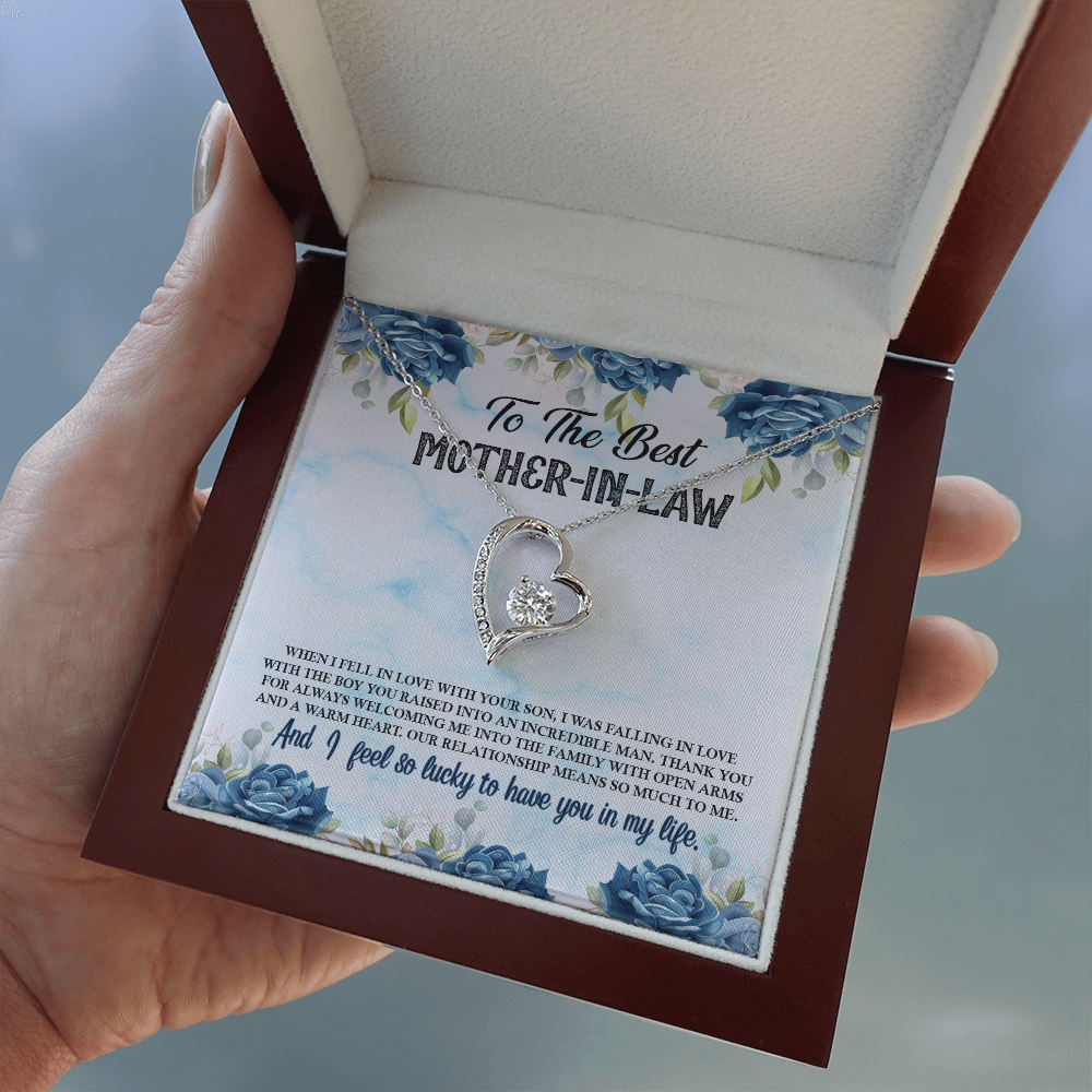 Mother-in-Law - Lucky to Have You - Forever Love Necklace