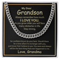 Grandson - Always Remember - Cuban Link Chain