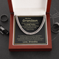 Grandson - Always Remember - Cuban Link Chain