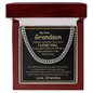 Grandson - Always Remember - Cuban Link Chain