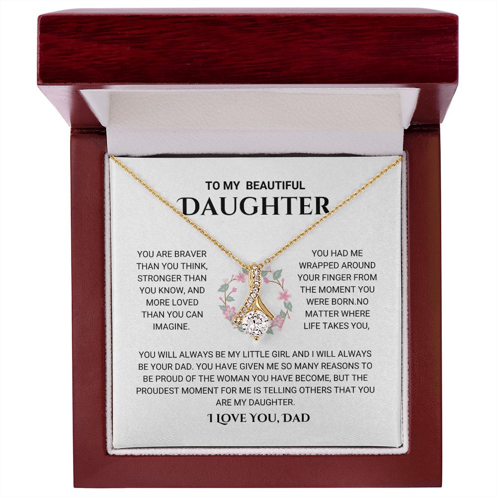 To My Beautiful Daughter - Alluring Beauty Necklace