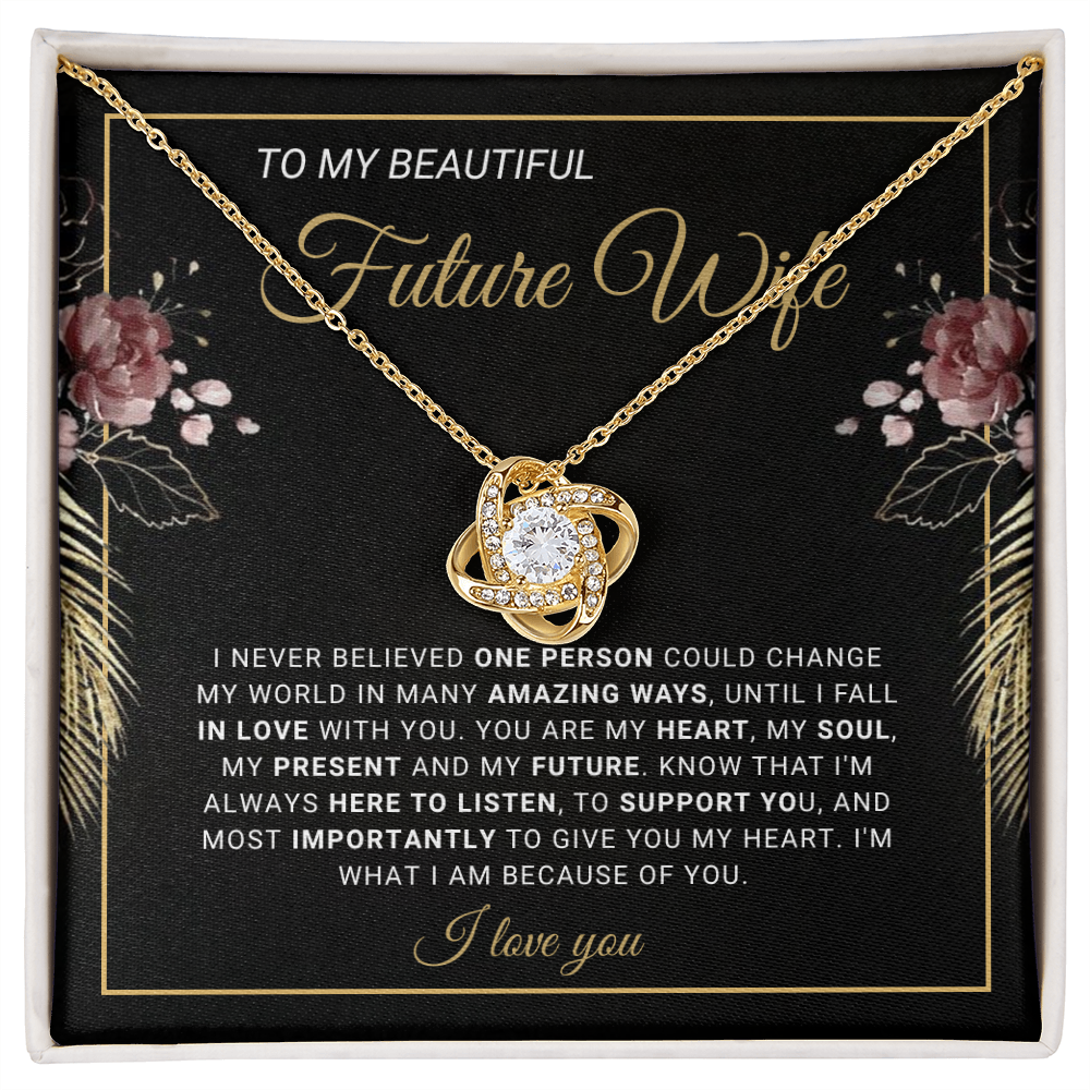 Future Wife - You Are My Heart - Love Knot Necklace
