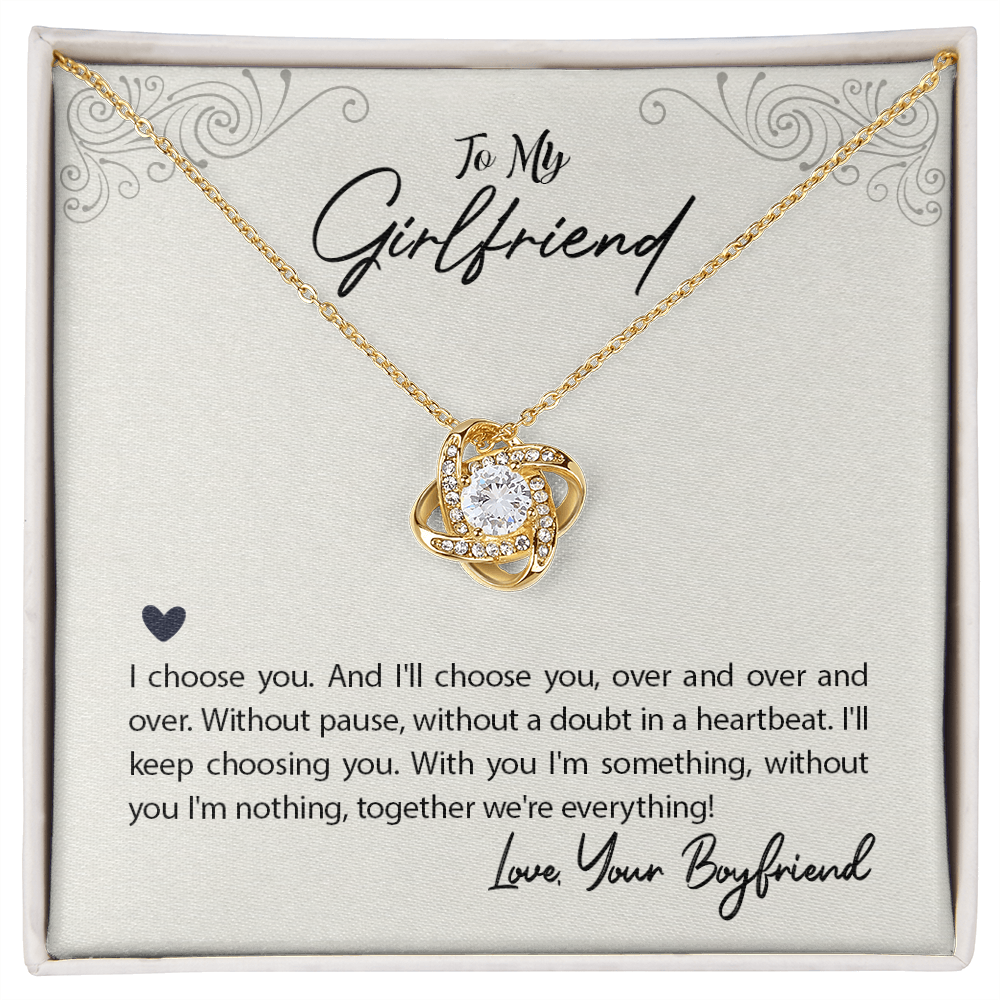 Girlfriend - Together We're Everything - Love Knot Necklace