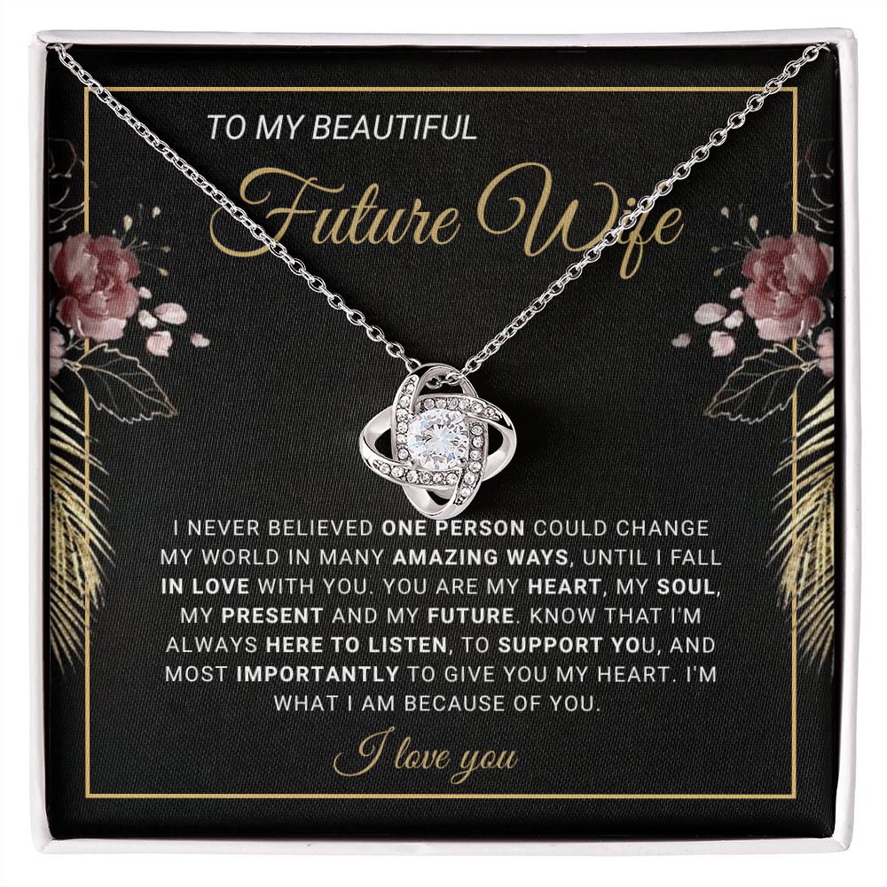 Future Wife - You Are My Heart - Love Knot Necklace
