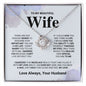 To My Beautiful Wife - Love Knot Necklace