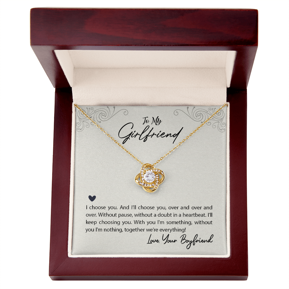 Girlfriend - Together We're Everything - Love Knot Necklace