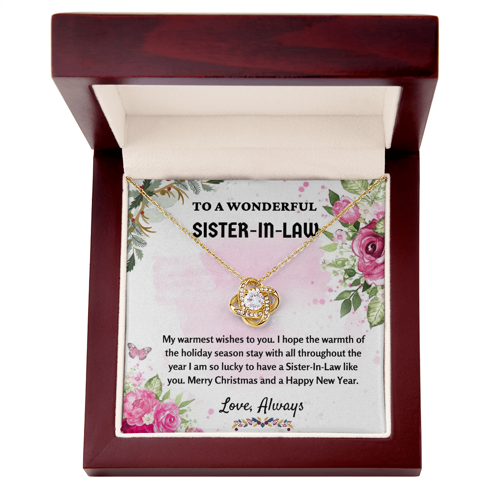 Sister-in-Law - Lucky to Have You - Love Knot Necklace